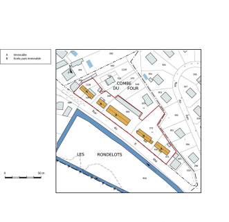 Plan-masse et de situation. © Région Bourgogne-Franche-Comté, Inventaire du patrimoine
