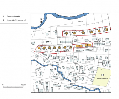 Plan-masse et de situation. © Région Bourgogne-Franche-Comté, Inventaire du patrimoine Plan-masse et de situation. © Région Bourgogne-Franche-Comté, Inventaire du patrimoine
