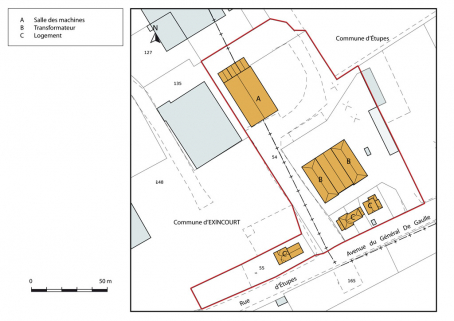 Plan-masse et de situation. © Région Bourgogne-Franche-Comté, Inventaire du patrimoine