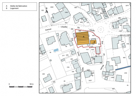 Plan-masse et de situation. © Région Bourgogne-Franche-Comté, Inventaire du patrimoine Plan-masse et de situation. © Région Bourgogne-Franche-Comté, Inventaire du patrimoine