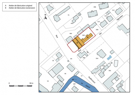 Plan-masse et de situation. © Région Bourgogne-Franche-Comté, Inventaire du patrimoine