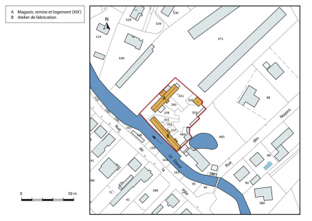 Plan-masse et de situation. © Région Bourgogne-Franche-Comté, Inventaire du patrimoine Plan-masse et de situation. © Région Bourgogne-Franche-Comté, Inventaire du patrimoine