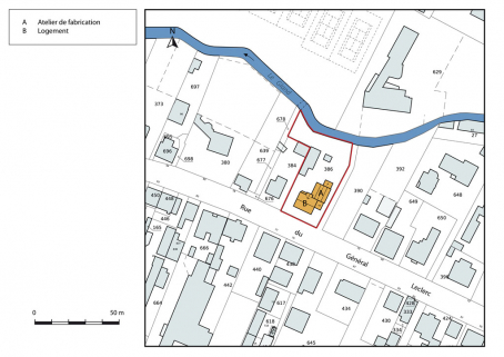 Plan-masse et de situation. © Région Bourgogne-Franche-Comté, Inventaire du patrimoine