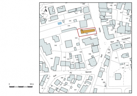 Plan-masse et de situation. © Région Bourgogne-Franche-Comté, Inventaire du patrimoine