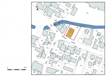 Plan-masse et de situation. © Région Bourgogne-Franche-Comté, Inventaire du patrimoine