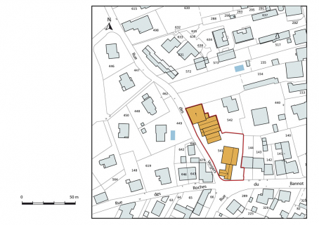 Plan-masse et de situation. © Région Bourgogne-Franche-Comté, Inventaire du patrimoine