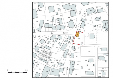 Plan-masse et de situation. © Région Bourgogne-Franche-Comté, Inventaire du patrimoine