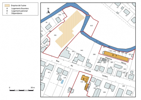 Plan-masse et de situation. © Région Bourgogne-Franche-Comté, Inventaire du patrimoine