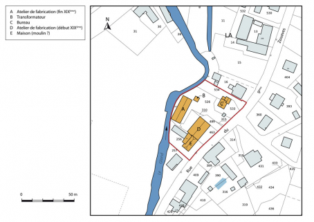 Plan-masse et de situation. © Région Bourgogne-Franche-Comté, Inventaire du patrimoine