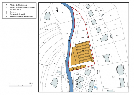 Plan-masse et de situation. © Région Bourgogne-Franche-Comté, Inventaire du patrimoine