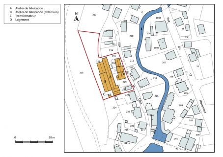 Plan-masse et de situation. © Région Bourgogne-Franche-Comté, Inventaire du patrimoine