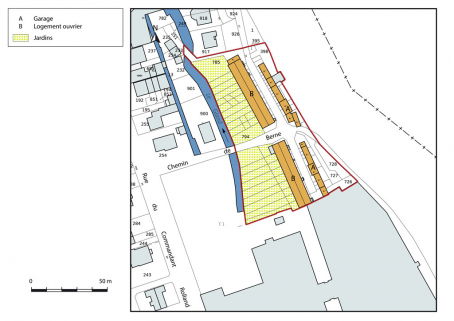 Plan-masse et de situation. © Région Bourgogne-Franche-Comté, Inventaire du patrimoine Plan-masse et de situation. © Région Bourgogne-Franche-Comté, Inventaire du patrimoine