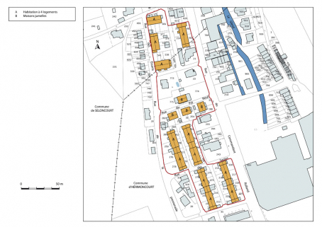 Plan-masse et de situation. © Région Bourgogne-Franche-Comté, Inventaire du patrimoine Plan-masse et de situation. © Région Bourgogne-Franche-Comté, Inventaire du patrimoine