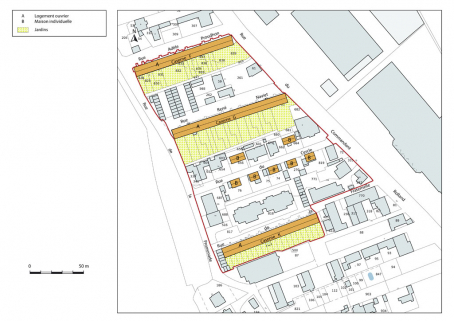 Plan-masse et de situation. © Région Bourgogne-Franche-Comté, Inventaire du patrimoine