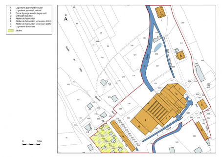 Plan-masse et de situation. © Région Bourgogne-Franche-Comté, Inventaire du patrimoine