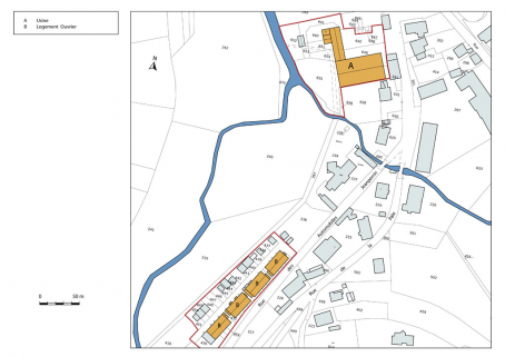 Plan-masse et de situation. © Région Bourgogne-Franche-Comté, Inventaire du patrimoine