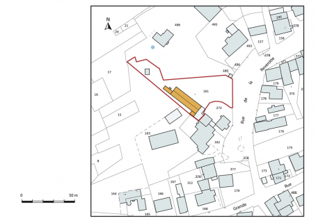 Plan-masse et de situation. © Région Bourgogne-Franche-Comté, Inventaire du patrimoine