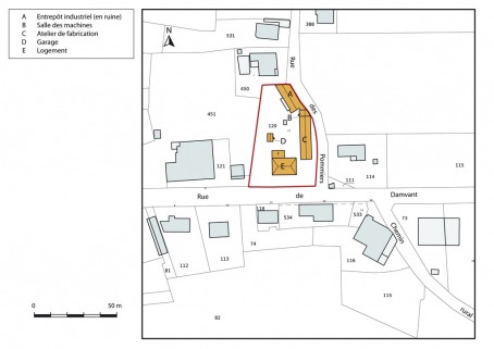 Plan-masse et de situation. © Région Bourgogne-Franche-Comté, Inventaire du patrimoine Plan-masse et de situation. © Région Bourgogne-Franche-Comté, Inventaire du patrimoine