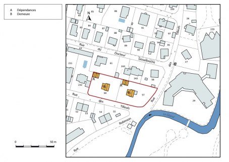 Plan-masse et de situation. © Région Bourgogne-Franche-Comté, Inventaire du patrimoine