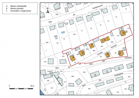 Plan-masse et de situation. © Région Bourgogne-Franche-Comté, Inventaire du patrimoine Plan-masse et de situation. © Région Bourgogne-Franche-Comté, Inventaire du patrimoine
