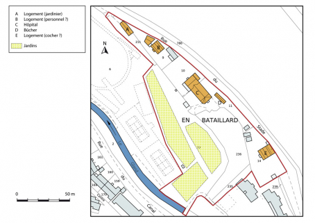 Plan-masse et de situation. © Région Bourgogne-Franche-Comté, Inventaire du patrimoine Plan-masse et de situation. © Région Bourgogne-Franche-Comté, Inventaire du patrimoine