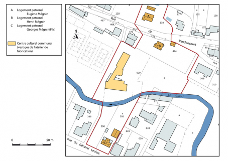 Plan-masse et de situation. © Région Bourgogne-Franche-Comté, Inventaire du patrimoine