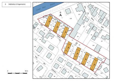 Plan-masse et de situation. © Région Bourgogne-Franche-Comté, Inventaire du patrimoine