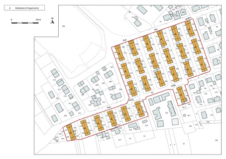 Plan-masse et de situation. © Région Bourgogne-Franche-Comté, Inventaire du patrimoine