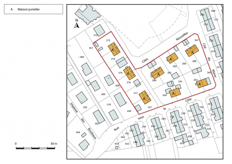 Plan-masse et de situation. © Région Bourgogne-Franche-Comté, Inventaire du patrimoine