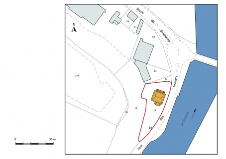 Plan-masse et de situation. © Région Bourgogne-Franche-Comté, Inventaire du patrimoine