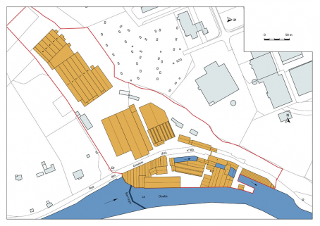Plan-masse et de situation. © Région Bourgogne-Franche-Comté, Inventaire du patrimoine