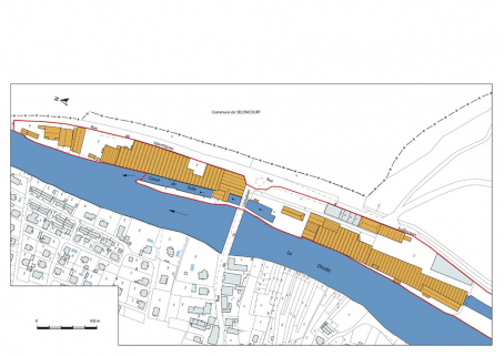 Plan-masse et de situation. © Région Bourgogne-Franche-Comté, Inventaire du patrimoine