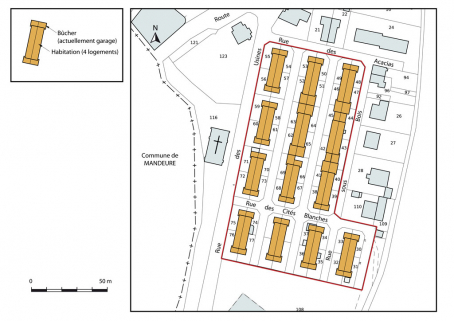 Plan-masse et de situation. © Région Bourgogne-Franche-Comté, Inventaire du patrimoine