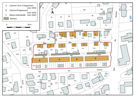 Plan-masse et de situation. © Région Bourgogne-Franche-Comté, Inventaire du patrimoine