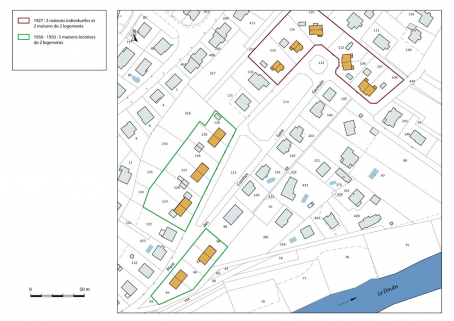 Plan-masse et de situation. © Région Bourgogne-Franche-Comté, Inventaire du patrimoine