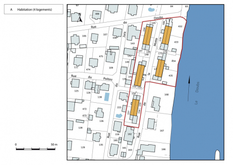 Plan-masse et de situation. © Région Bourgogne-Franche-Comté, Inventaire du patrimoine