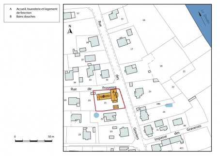 Plan-masse et de situation. © Région Bourgogne-Franche-Comté, Inventaire du patrimoine