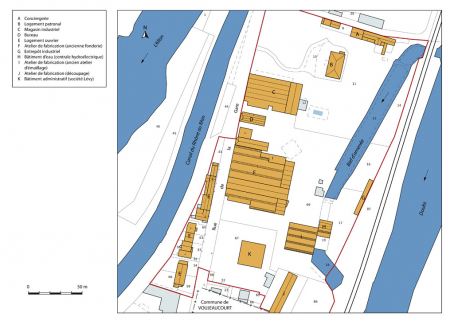 Plan-masse et de situation. © Région Bourgogne-Franche-Comté, Inventaire du patrimoine