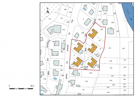 Plan-masse et de situation. © Région Bourgogne-Franche-Comté, Inventaire du patrimoine