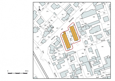 Plan-masse et de situation. © Région Bourgogne-Franche-Comté, Inventaire du patrimoine