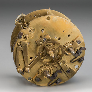 Mouvement de pendule Fritz Marti. Vue de face. © Région Bourgogne-Franche-Comté, Inventaire du patrimoine