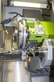 Usinage : partie travaillante et support de la rondelle dans le 3e tour. © Région Bourgogne-Franche-Comté, Inventaire du patrimoine