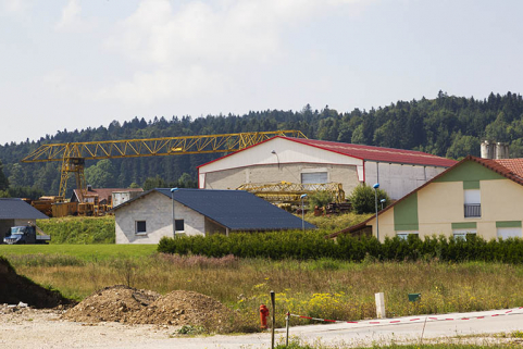 Atelier est (mur pignon) et portique roulant. © Région Bourgogne-Franche-Comté, Inventaire du patrimoine