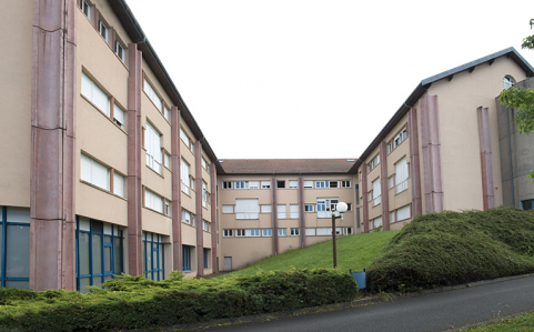 Détail de la façade sud-ouest de l'externat. © Région Bourgogne-Franche-Comté, Inventaire du patrimoine