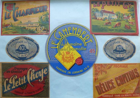 "Etiquettes" témoignant de la production de la laiterie © Région Bourgogne-Franche-Comté, Inventaire du patrimoine