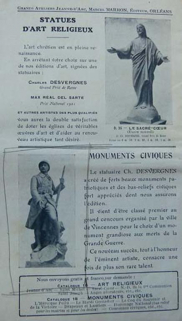 Extrait du catalogue des « Grands ateliers Jeanne d’Arc »  © Archives communales, Gy