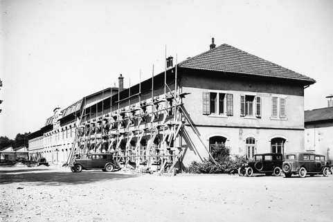 Travaux sur l'aile orientale des Grands Bureaux. © Région Bourgogne-Franche-Comté, Inventaire du patrimoine Travaux sur l'aile orientale des Grands Bureaux. © Région Bourgogne-Franche-Comté, Inventaire du patrimoine