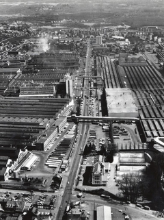 Vue plongeante depuis l'ouest en 1968. © Région Bourgogne-Franche-Comté, Inventaire du patrimoine