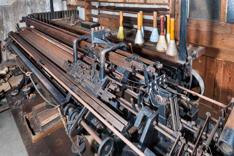 Machine à tricoter à plat (détail). © Région Bourgogne-Franche-Comté, Inventaire du patrimoine Machine à tricoter à plat (détail). © Région Bourgogne-Franche-Comté, Inventaire du patrimoine