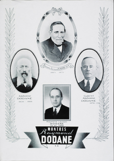 [Portraits de Raymond Dodane et de ses ascendants : François Xavier Joubert, Alphonse et Gabriel Alphonse Dodane], décennie 1950 © Région Bourgogne-Franche-Comté, Inventaire du patrimoine
